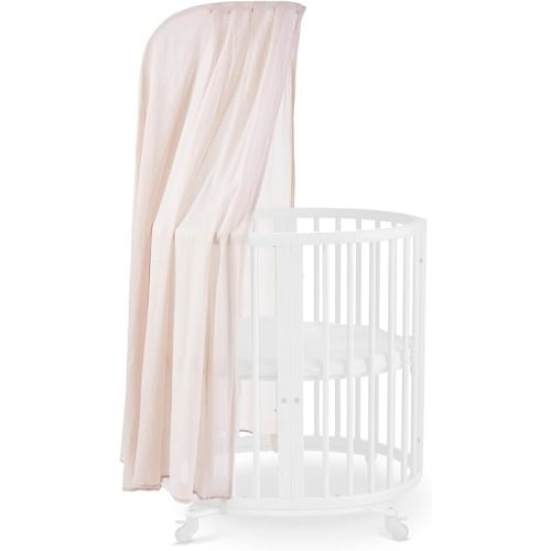 Stokke Sleepi Canopy by Pehr, Blush - for Sleepi Mini & Crib/Bed (Sold Separately) - Washable Soft Organic Cotton