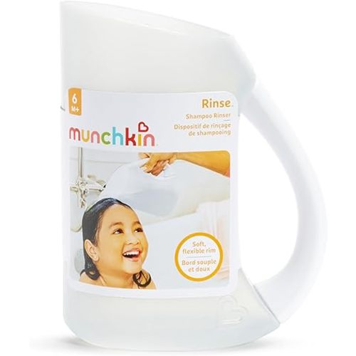 Munchkin® Rinse™ Shampoo Bath Rinser Cup, Ultra Soft and Flexible Rim, Babies, Toddlers and Kids, Grey