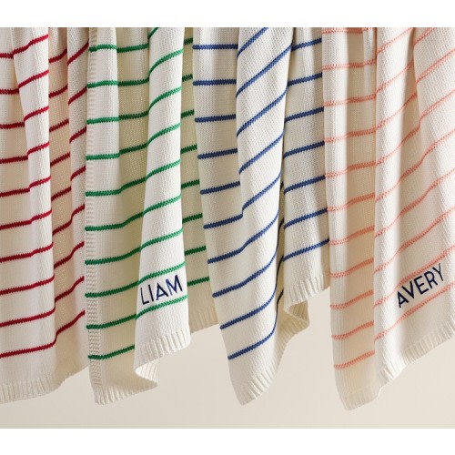 Stripe Baby Blanket - Blue