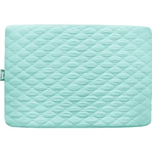 Waterproof Sheet for Pack n Play Quilted, Playard Sheet Protector 39" X 27" fits for Baby Foldable and Playard Mattress, Portable Mini Crib, Aqua