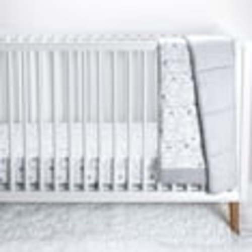 Little Star Organic Baby-Friendly Pure Cotton Crib Bedding Set, 3 Pc, Zoo Crew