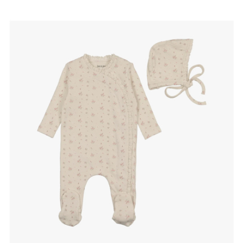 Bee & Dee Shadow White/Pink Sweet Blossoms Footie Set – Young Timers Boutique