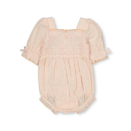 Light Pink Baby Gingham Romper With Shirring | Best&Less™ Online