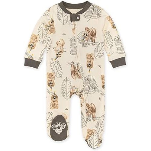 Burt's Bees Baby baby-boys Sleep and Play Pjs, 100% Organic Cotton One-piece Zip Front Romper Jumpsuit Pajamas