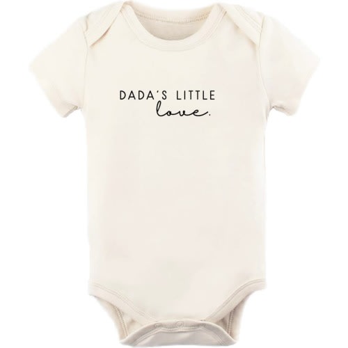Baby Dada's Little Love Organic Cotton Bodysuit, 6-12M, Natural
