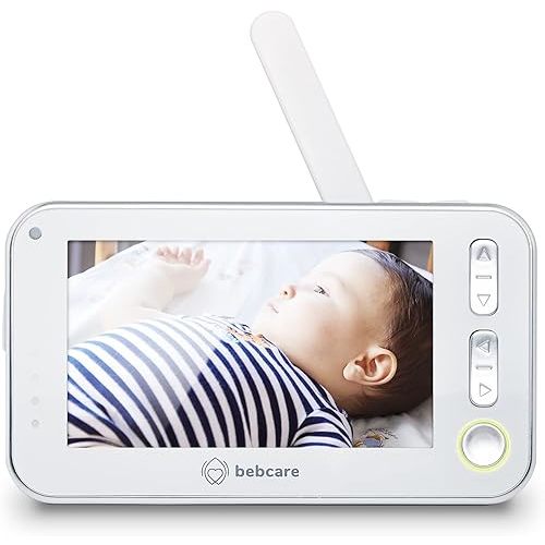 Bebcare Motion - Smart Video Baby Monitor: 4.3" Ultra-Clear Screen, 360° Pan-and-Tilt Camera, Temperature Sensor, Motion and Sound Alert, Auto Baby Tracking Camera (Without Breathing Sensor Mat)