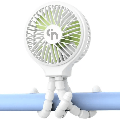 WiHoo Stroller Fan Clip On for Baby Battery Operated Fan Portable Fan Rechargeable Mini Handheld Car Seat Fan Small USB Desk Personal Fan for Stroller Accessories/Crib/Camping/Traveling