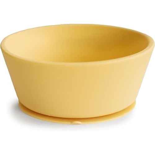 mushie Silicone Suction Bowl | BPA-Free Non-Slip Design (Daffodil)