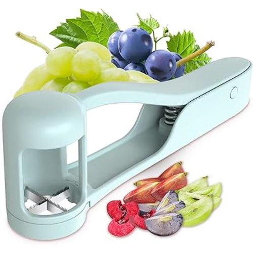 Grape Cutter Tool, Kitchen Fruit Slicer for Toddlers – Grape Quarter Cutter Safe for Kids & Babies – Handheld Fruit Cutter for Grapes, Cherry Tomatoes, Strawberries, Blueberries & Small Fruits