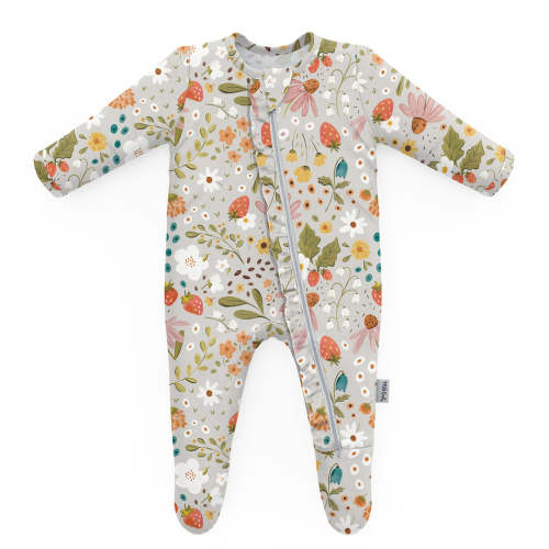 The Softest Baby Pajamas- Strawberry Fields – Milk Snob