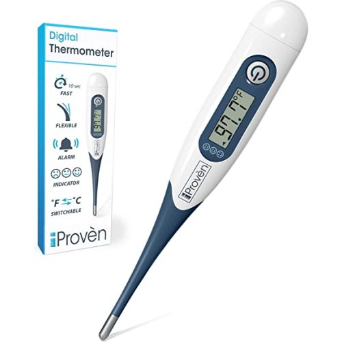 iProven Dt-R1221AWG Medical Thermometer, Oral & Rectal Thermometer with Fever Indicator