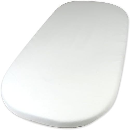 HonestBaby Organic Cotton Fitted Bassinet Sheet, White, One Size