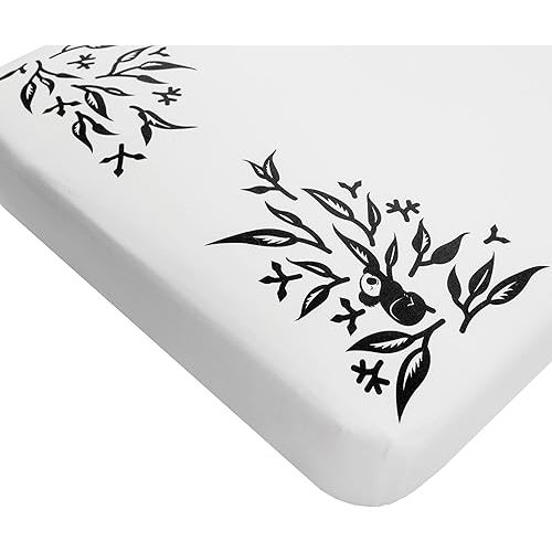 Nanit Smart Sheets, works with All Nanit Cameras to Measure Your Baby's Growth, 100% Cotton Fitted Sheets, Crib, White, One Size