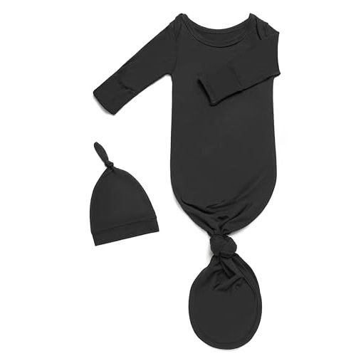 Baby Noah Newborn Knotted Gown for Boy Girls, Newborn Coming Home From Hospital Outfit, Baby Tie Gown Nightgown