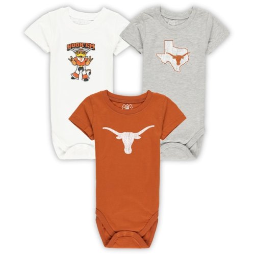 Texas Longhorns Wes & Willy Infant Three-Pack Bodysuit Set