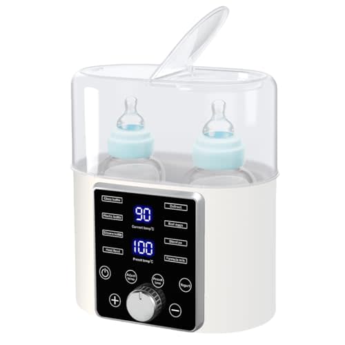 Baby Bottle Warmer, Sobtoe 13-in-1 Fast Portable Bottle Warmer Accurate Temp Control, LCD Display, Timer, Defrost, Sterilizer, 24-Hour Constant Bottle Warmer for Breastmilk& Formula, Baby Food Heater