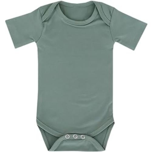 Copper Pearl Short Sleeve Bodysuit Baby: Ultra Soft Bodysuits for Newborns, Boys, Girls, and Infants - Stylish, Comfortable, Overlap Shoulders, Premium Knit Fabric - Briar, 3-6 Months