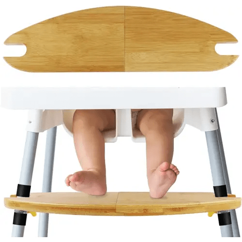 Baby Bamboo High Chair Accessories Compatible with Antilop IKEA Footrest, Adjustable Foot Rest