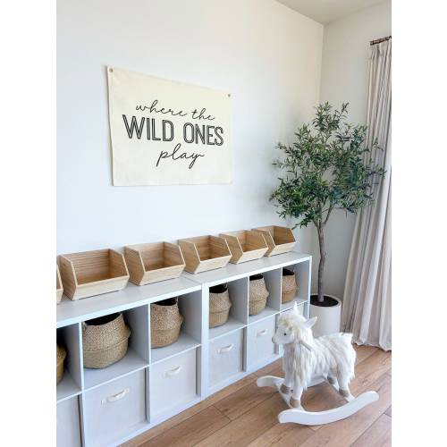 Where The Wild Ones Play, Playroom Banner, Personalized Gift, Nursery Flag Sign, Playroom Wall Art, Boho Nursery Decor, Boy Nursery