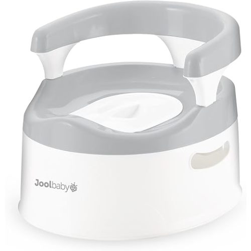 Jool Baby Potty Chair for Toddler Toilet Training - Splash Guard & Back Support (Gray)