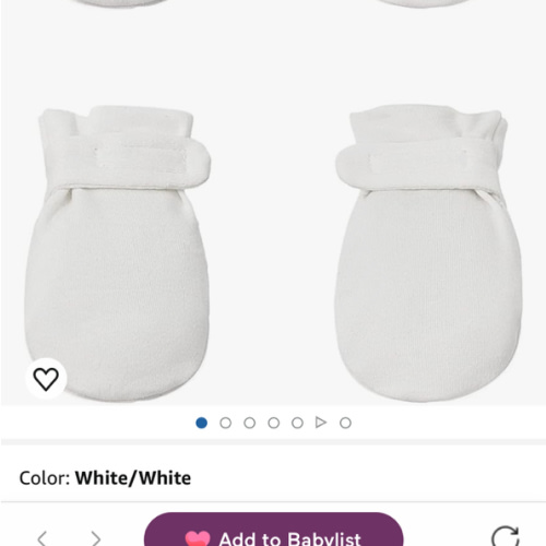 Newborn Baby No Scratch Mittens Stay On, 100% Cotton Breathable, Adjustable Infant Gloves for Baby Boys Girls Mittens