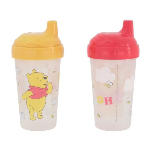 Winnie The Pooh Toddler Sippy 10 Ounce Cups Two Pack with Straw and Lid