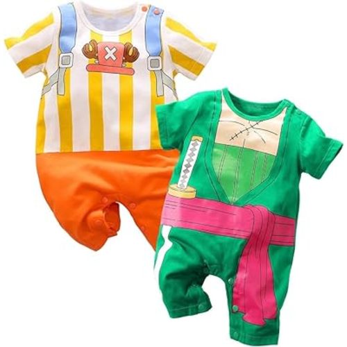 2 Pack Newborn Baby Boy Girl Romper Infant Anime Onesie Toddler Halloween Cosplay Jumpsuit Outfit Clothes