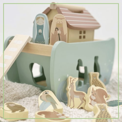 Wooden Noah's Ark Shape Sorter | Animal Learning Set Ages 2+ - Default Title - OmaOmaOma!