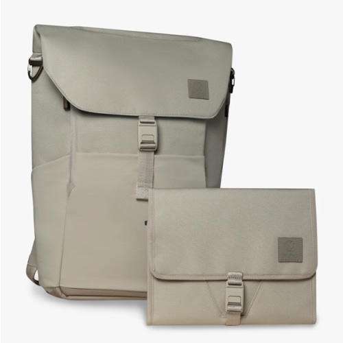 Everyday Diaper Backpack & Changing Wallet Bundle / Mid(dle of the) taupe
