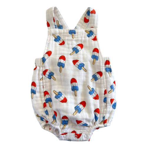 Muslin Retro Sunsuit, Astropops