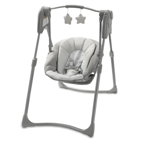 Graco Slim Spaces Compact Baby Swing, Reign