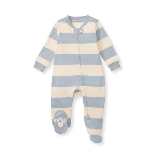 Rugby Stripe Organic Cotton Sleep And Play Quarry
