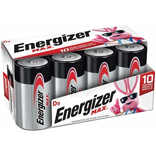 Energizer Max D Batteries, Premium Alkaline D Cell Batteries (8 Battery Count) - Packaging May Vary