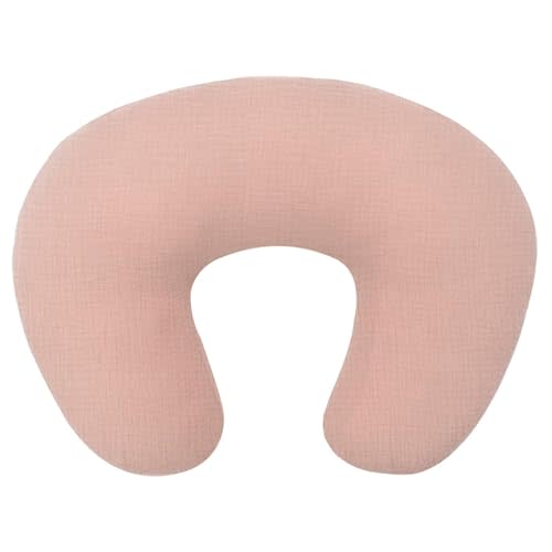 FUNUPUP Muslin Nursing Pillow Cover Compatible with Boppy Nursing Pillow, Soft Nursing Covers for Breastfeeding Pillow for Baby Boys Girls,Pink