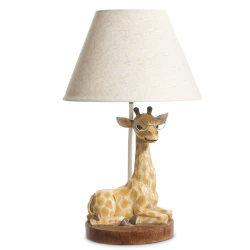 18" GIRAFFE WITH GLASSES LAMP