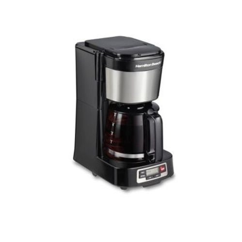 Hamilton Beach 5c Coffee Maker 46111: 5 Cup Drip Coffee Maker, Black, Electric, Dishwasher-Safe, Basket Filter, 700W