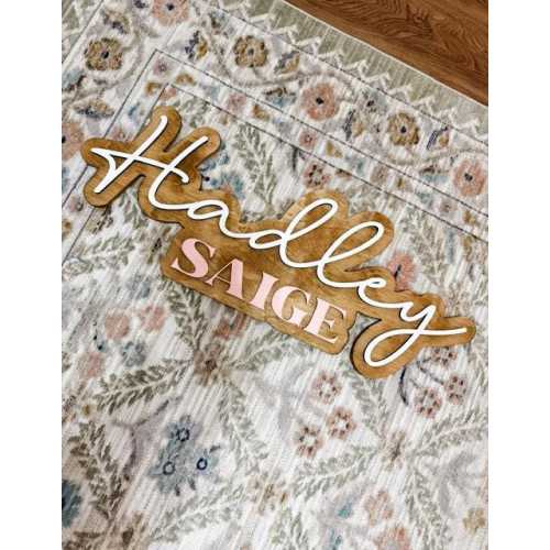 Personalized 3D Nursery Baby Name Sign, Custom Wood Name Plaque, Handcrafted Baby Room Decor, Baby Shower Gift, Wooden Wall Art, Bestseller