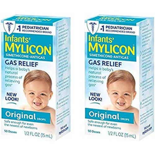 Mylicon Gas Relief Drops for Infants and Babies, Original Formula, 0.5 Fl Oz (Pack of 2)