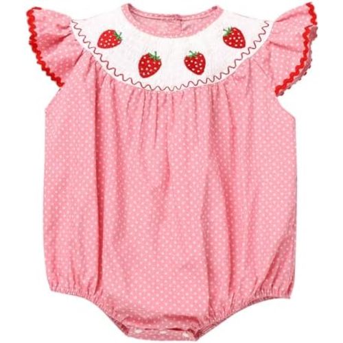 ODASDO Newborn Infant Baby Girl Toddler Kids Bubble Romper One-piece Bodysuit Playsuit Summer Clothes
