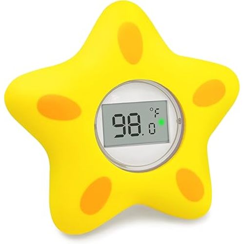 Baby Bath Thermometer for Tub Water Temperature Thermometer for Bathtub Safety Floating Tub Toy Sea Star Gift for Newborn Baby Shower, Infants, Toddlers, Kids, Girls, Boys