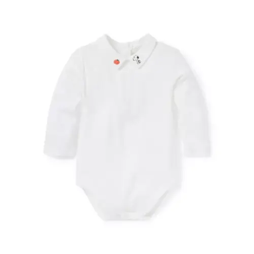 Baby Jet Ivory Peanuts Snoopy Collar Baby Bodysuit by Janie and Jack