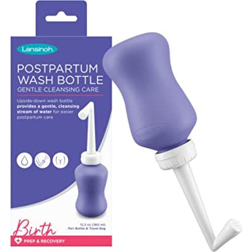 Lansinoh Upside Down Peri Bottle for Postpartum Care and Gentle Cleansing, 12.2 Ounce Bottle