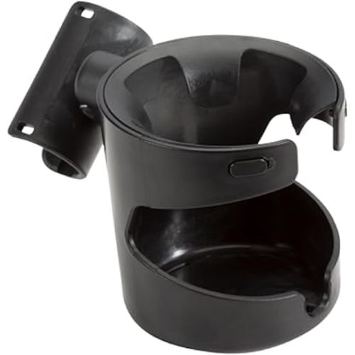 Silver Cross Wave Additional Cup Holder - Universal, Easily Attachable Stroller Cup Holder for Parents - Convenient and Versatile Cup Holder for Drink Containers (Black)