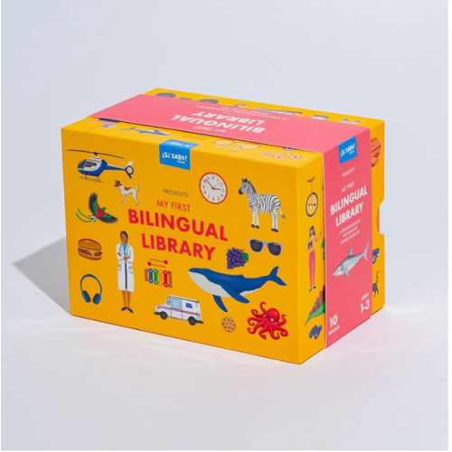 My First Bilingual Library: A Spanish-English Vocabulary Board Book Set of Colors, Numbers, Animals, ABCs, and More (Sí Sabo Kids)
