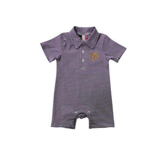 Purple Tiger Boys Romper