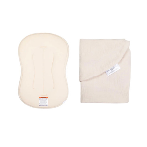 Lounger Curve + Muslin Cover Set | Natural