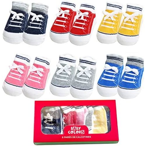 Zumou Baby Non Skid Anti Slip Infant Newborn Boys Girls Ankle Socks 6 Pairs