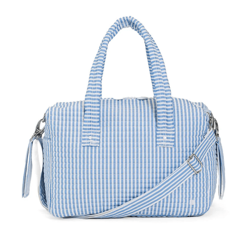 Quilted Stroller Bag | Pimlico Stripe Chambray