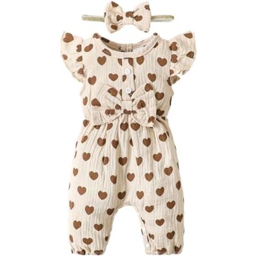 Mioglrie Newborn Baby Girl Clothes One Piece Jumpsuits Clothes Short Sleeve Rompers Summer Clothes for Baby