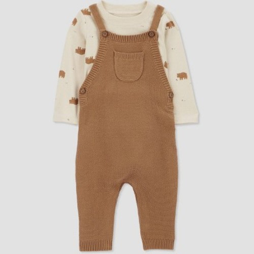 Carter's Just One You® Baby Boys' Bear Undershirt & Bottom Set - Brown, Size: Newborn